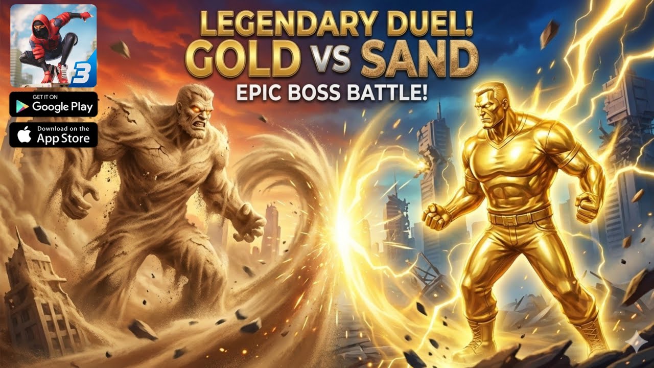 Who Wins This Fight? 😱 Sandman vs Golden Man | Spider Fighter 3