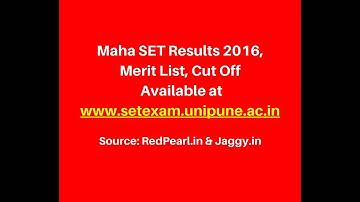 Maharashtra SET Results 2016 | Maharashtra SET Exam cut off | RedPearl