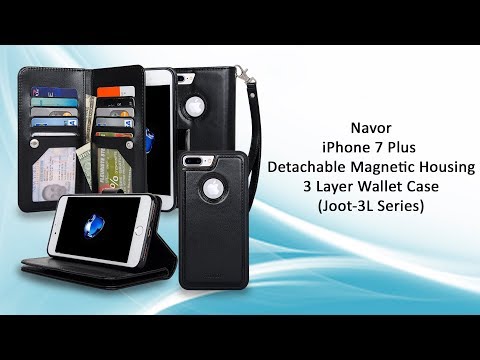 Navor Magnetic Detachable Wallet Case for iPhone 7 Plus JOOT-3L Series