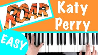 How to play ROAR - Katy Perry Easy Piano Chords Tutorial