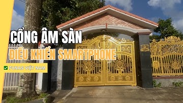 Cổng Âm Sàn Nhôm Đúc Tự Động Quảng Bình - Điều Khiển Bằng Smartphone | ✅ Funas - Đà Nẵng