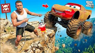 Franklin Find Dirty MC QUEEN Monster Truck😱 and Try to Re...