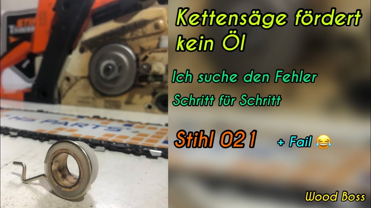 Kettensäge fördert kein Öl. Was ist zu tun Schritt für Schritt Stihl 021  023 025 #Stihl #Woodboss 