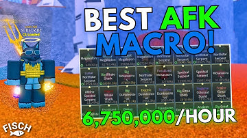 BEST AUTO FARM Fisch AFK Macro Roblox!