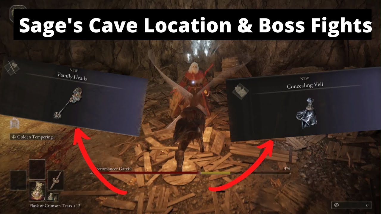 Elden Ring Sage's Cave Location & Necromancer + Black Knife Assassin