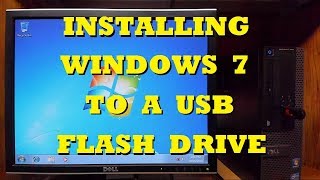 how to install windows 7 to a usb flash drive