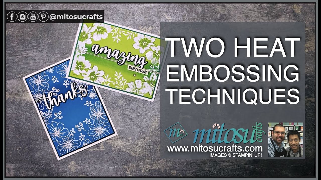 Heat Embossing Techniques & Cardmaking Ideas LIVE Demonstration YouTube