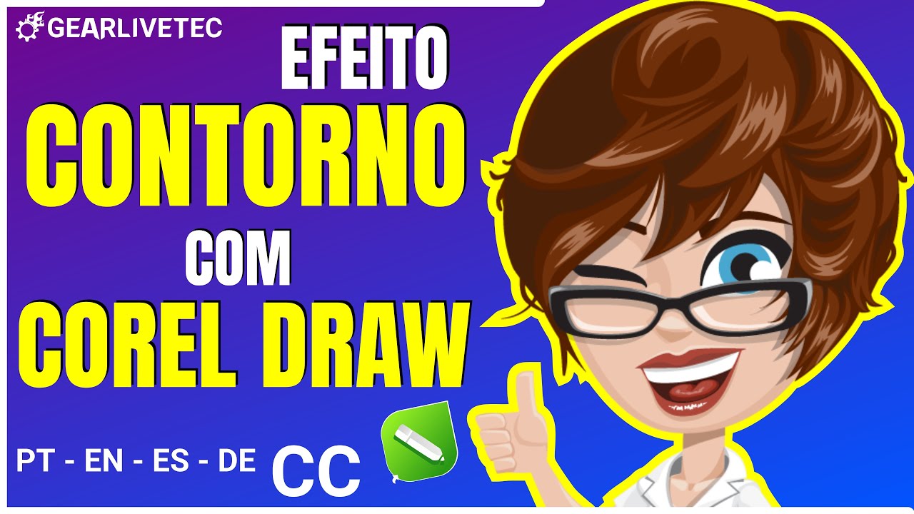 Efeito CONTORNO em imagem Corel Draw tutorial. Efeito contorno em objeto Corel Draw 2022