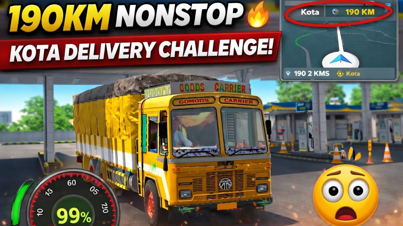 99% Fuel में 190KM का Risk 😱 Delhi to Kota Truck Journey | Indian Truck Simulator Vlog