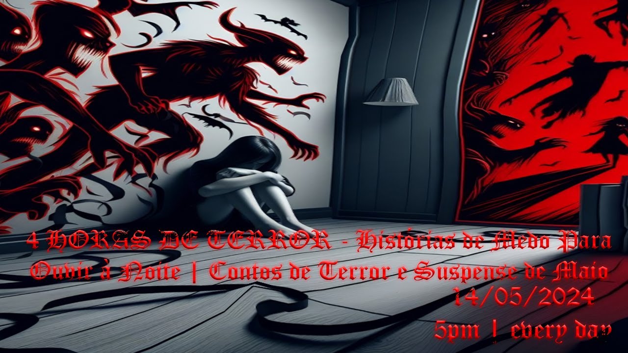 4 HORAS DE TERROR - Histórias de Medo Para Ouvir à Noite | Contos de ...