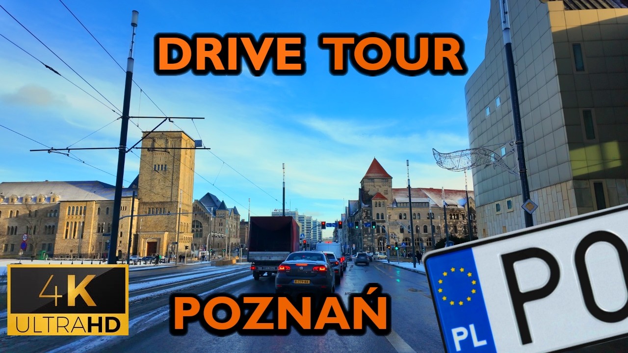 ⁴ᴷ⁶⁰ 🇵🇱 Poznan/Poland | Winter Drive Tour (January 2025) [4K]
