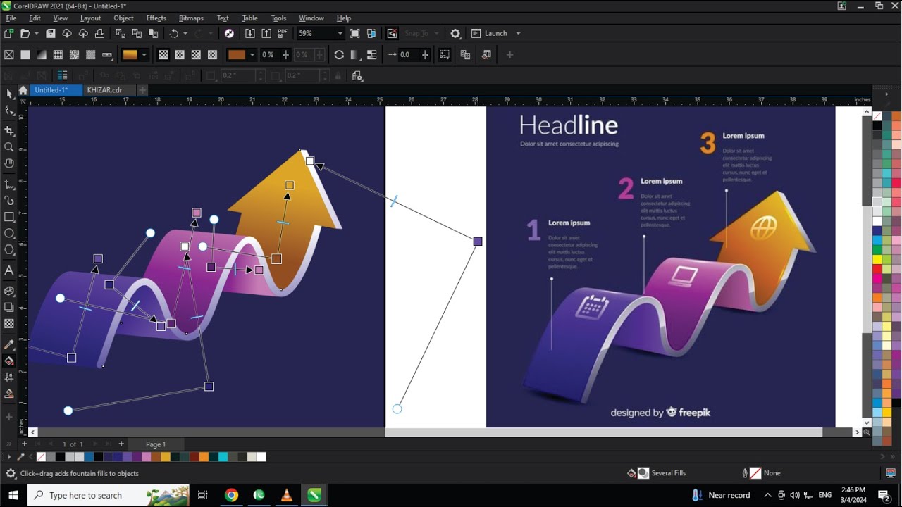 ZigZag 3D Arrow Infographic Template Design - Good Techniques for Every ...