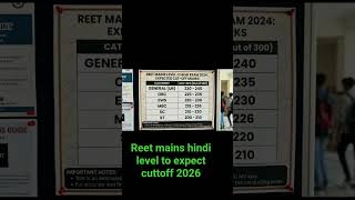 reet mains 2026 hindi level 2 cutoff