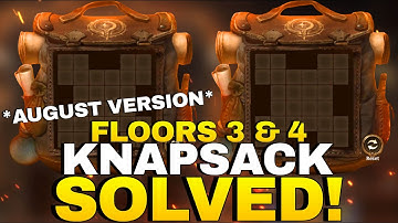 *AUGUST* Knapsack Expedition Puzzle Day 2 (Floors 3 And 4) SOLVED! | Watcher of Realms
