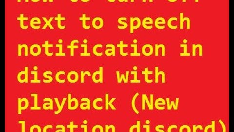 how to turn off tts discord or disable tts  discord (New location)