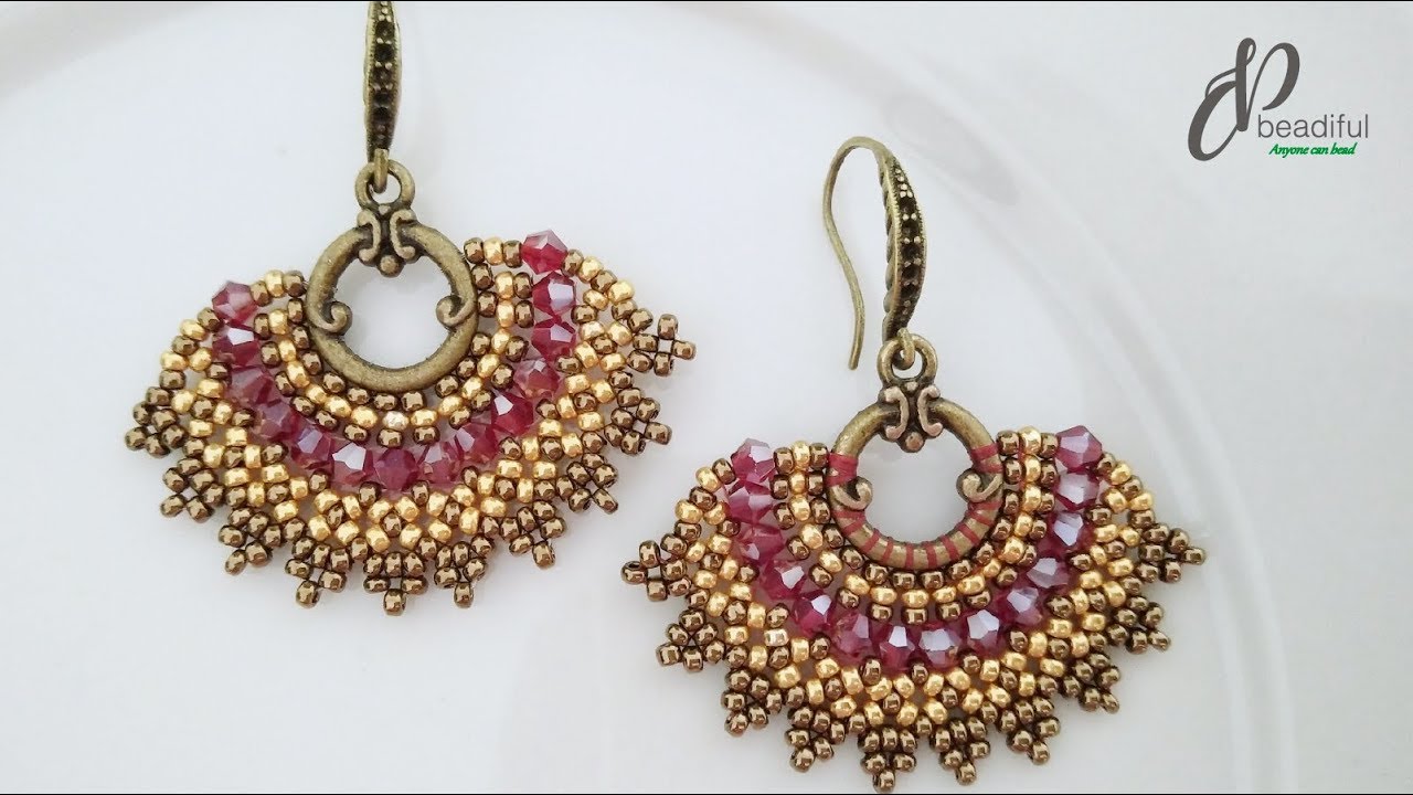 Brick stitch Earrings 💐💖💞| Easy to make beaded earrings | How to make earrings