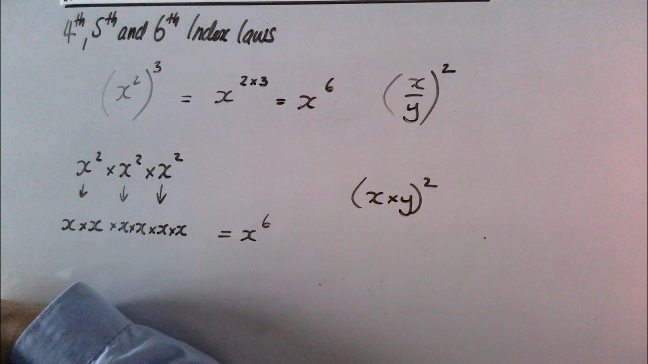 4,5 and 6th index laws YouTube