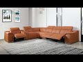 Modern leather sectional with recliner   jubilee furniture   jubilee furniture