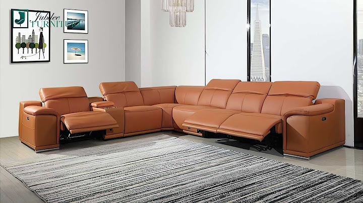 Barcalounger bradford 6 piece leather reclining sectional