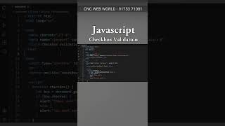 Javascript -  Checkbox Validation #frontendcourse #coding #computer Details