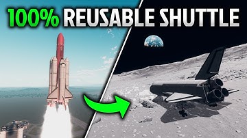 KSP: 100% Reusable Space Shuttle to the Mun!
