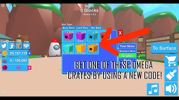 NEW code in mining simulator, OMEGA crate! | Acilya