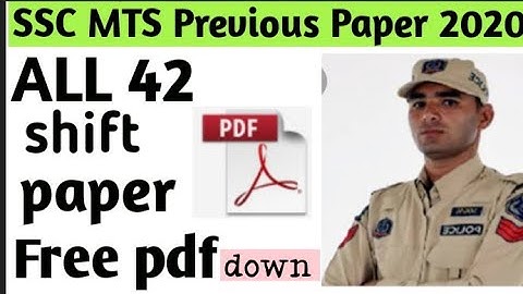 SSC MTS Previous Paper 2020 Free down link in description in Hindi