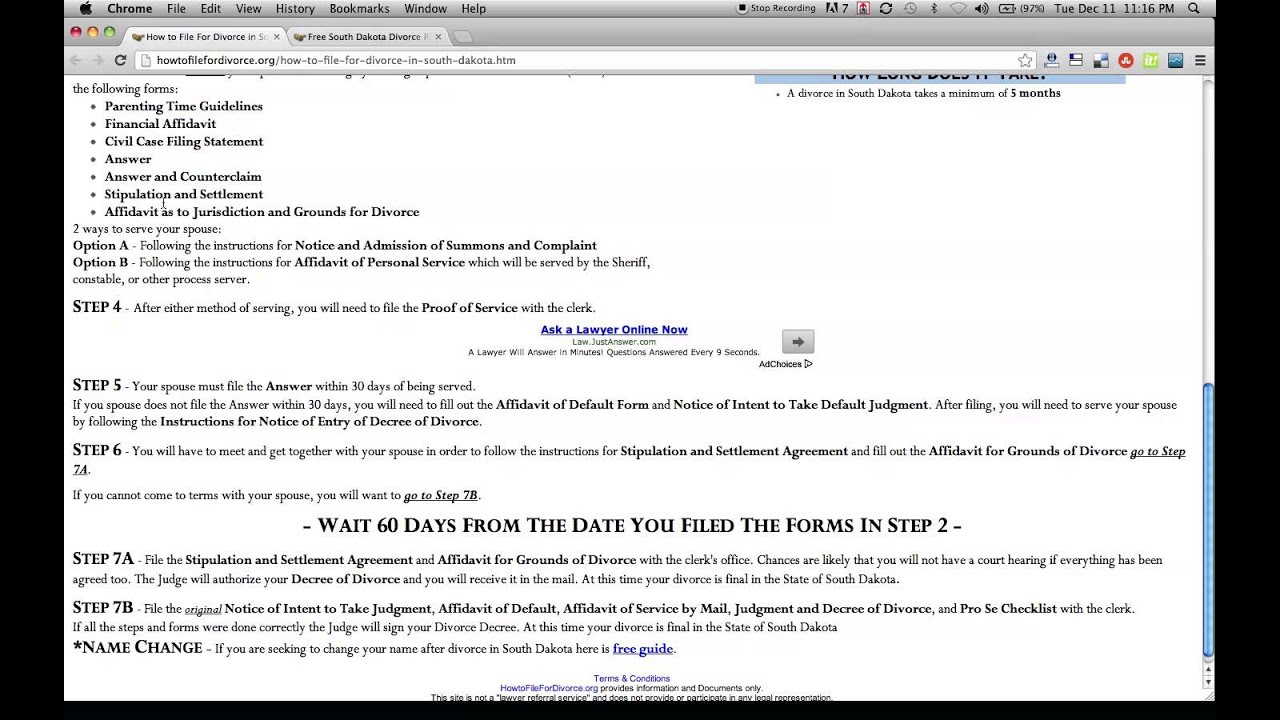 how to file for divorce in south dakota youtube