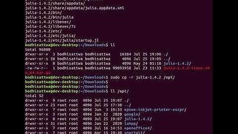 Installation of Julia 1.4.2 on Ubuntu 18.04