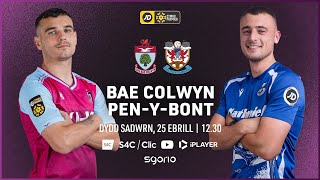 Y GÊM LAWN: Bae Colwyn v Pen-y-bont | Rownd Gynderfynol Gemau Ail Gyfle Cymru Premier JD