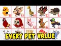 All pets value list in adopt me 2024 new pets trading values