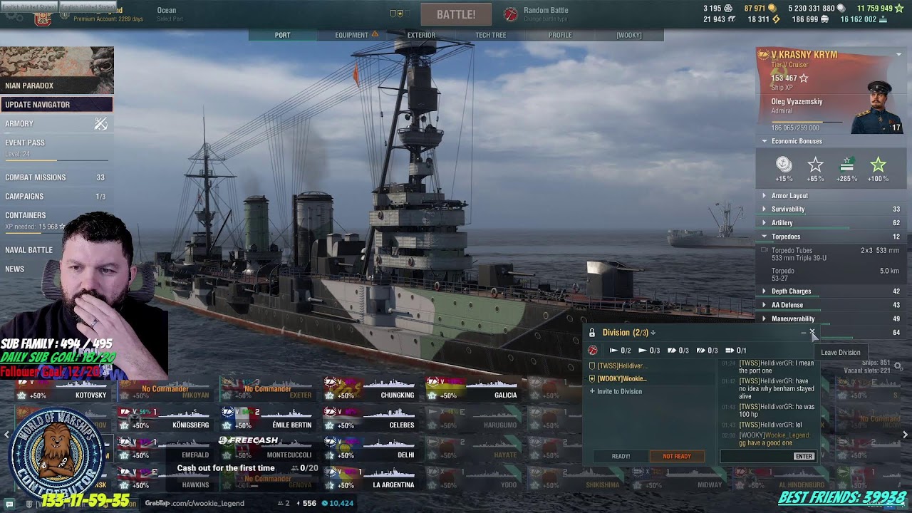 #2 World of Warships Streamer 72 Followers away #Smackin !yt !TikTok #Tangia !GPORTAL #Kick