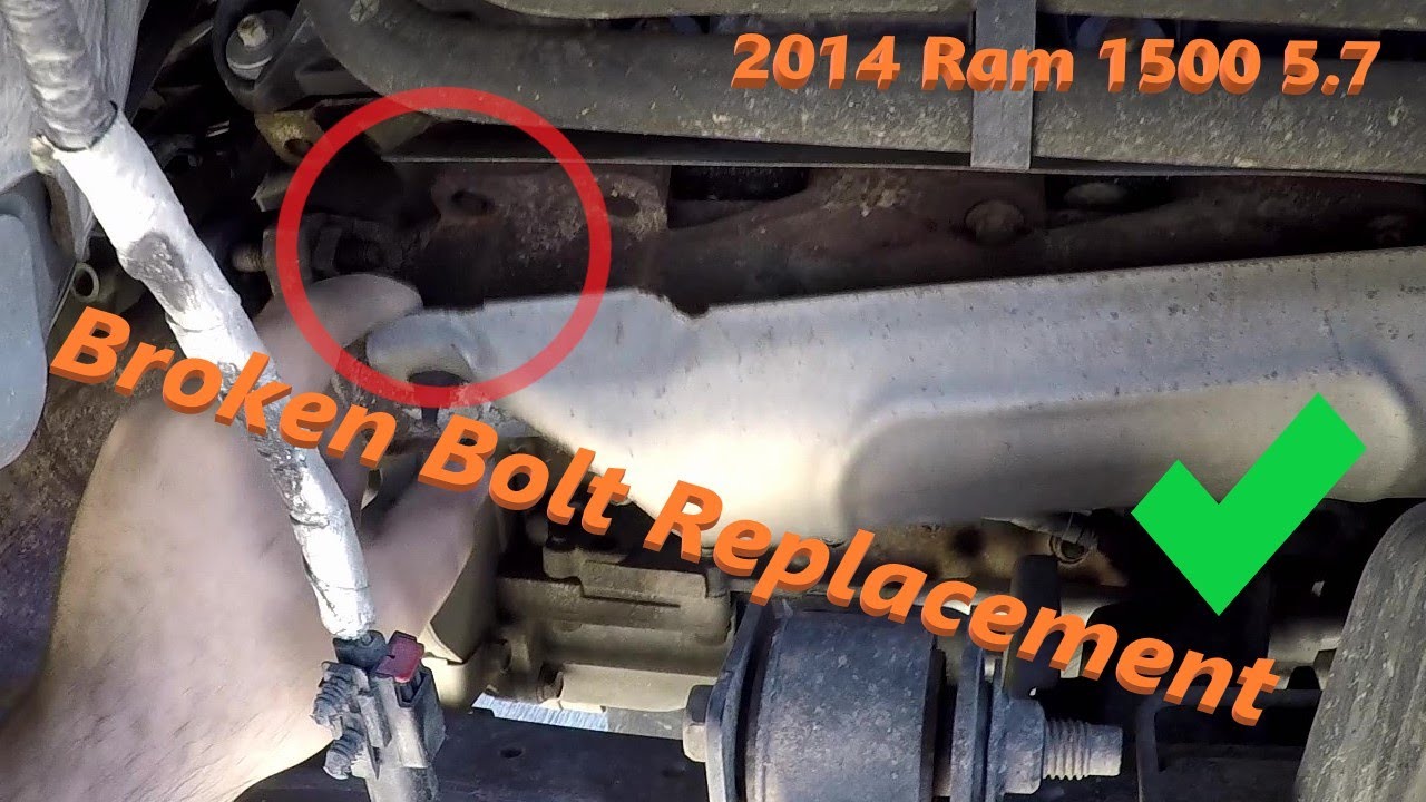 Ram 1500 Exhaust Manifold Broken Bolt Replacement - YouTube