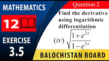 12th Math Exercise 3.5 Question 2 (iv) | Derivative of Exponential and Logarithmic functions