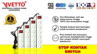 VETTO Stop Kontak V8203 SW - 1.5m SNI