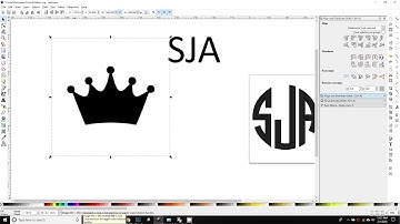 Working with a grouped monogram file- Inkscape