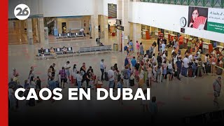 EMIRATOS ÁRABES UNIDOS | El aeropuerto de Dubái muestra largas filas de pasajeros