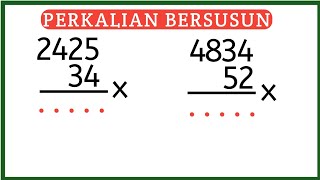 Cara Mudah Menghitung Perkalian Bersusun Ribuan dengan Puluhan || Matematika SD screenshot 3