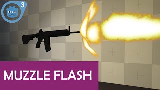 Muzzle flash VFX (Blender 2.9, Godot 3.2.2)
