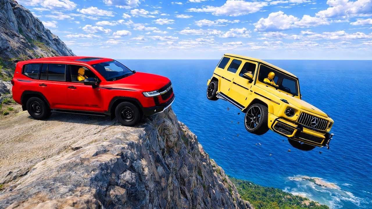 Car vs Extreme mountain Drop Test 💥😱 | Beamng drive #97!