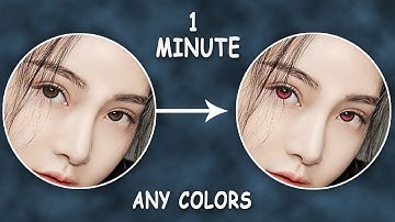 change eye color in photoshop | 1 Minute Tutorial