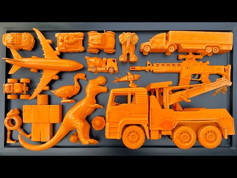 CLEANING TOYS: tow truck, airplane, toy gun, tank, police car, noob, anomaly