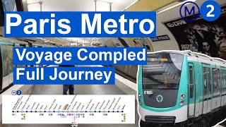 Paris Metro - M2 Voyage Complet Full Journey