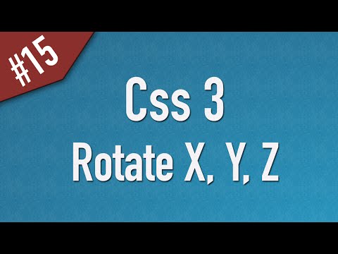 Learn Css3 in Arabic #15 - 3D Transform - Rotate X, Y, Z()