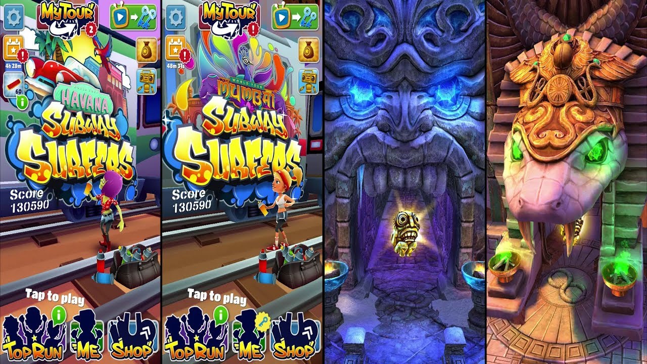 Subway Surfers Havana Vs Subway Surfers Mumbai Vs Temple Run 2 Frozen ...