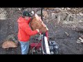 Homemade DIY Firewood processing crane attachment for log splitter by Gorillabac.com