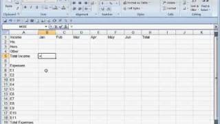 Excel Home Budget, part 1