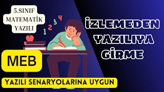 5. SINIF 2. DÖNEM MATEMATİK MEB YAZILI #matematik #yazılısınavsoruları