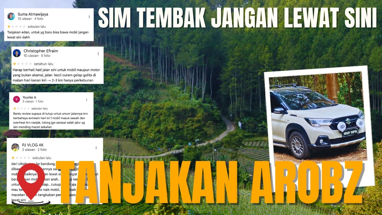 Reviewnya Google Maps pada Minta di Tutup‼️Jalur Tanjakan di Sesar Lembang Bernama AROBZ