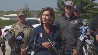 13Raw: Gov. Reynolds' news conference after touring tornado-ravaged Greenfield